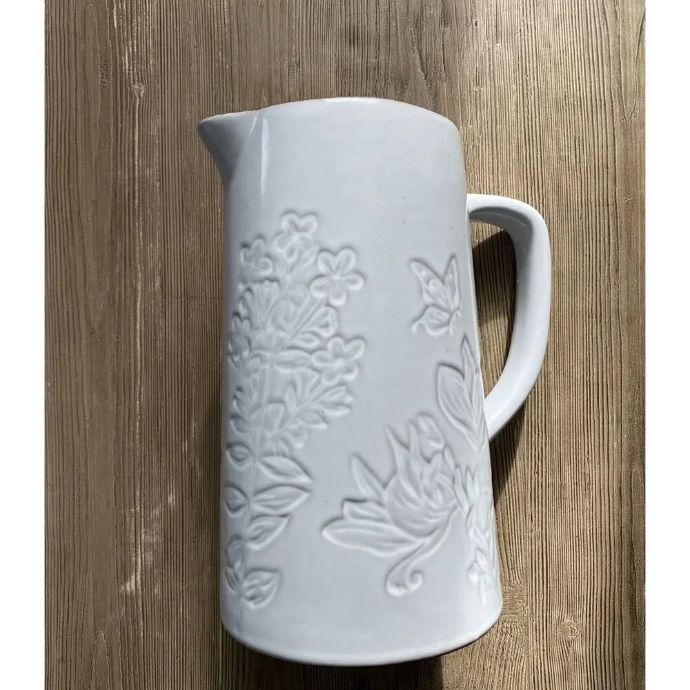 Pier1 Ceramic Botanical Design Pour Pitcher